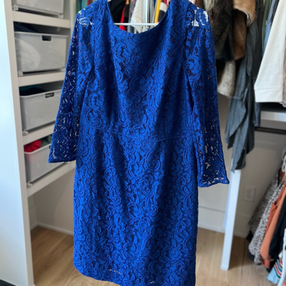 J Crew beautiful cobalt blue cocktail dress | size 16 | NWT